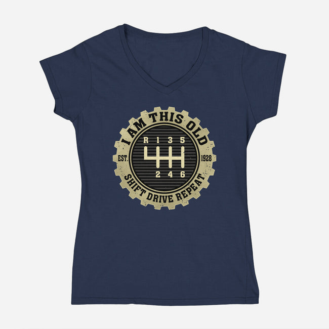 Shift Drive Repeat-Womens-V-Neck-Tee-erion_designs