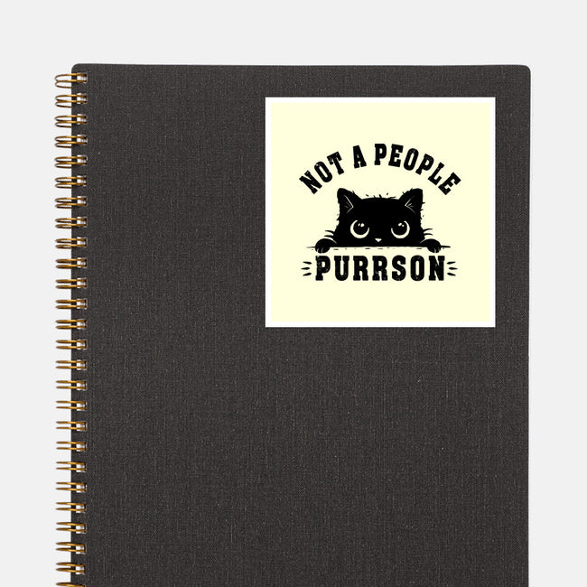 Not A People Purrson-None-Glossy-Sticker-erion_designs