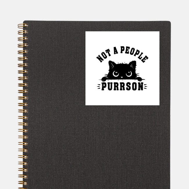 Not A People Purrson-None-Glossy-Sticker-erion_designs