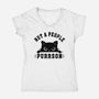 Not A People Purrson-Womens-V-Neck-Tee-erion_designs