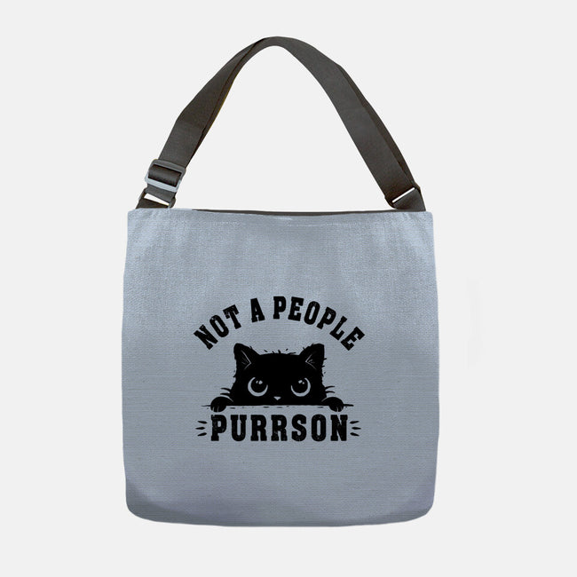 Not A People Purrson-None-Adjustable Tote-Bag-erion_designs