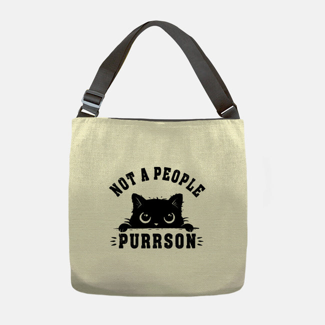 Not A People Purrson-None-Adjustable Tote-Bag-erion_designs