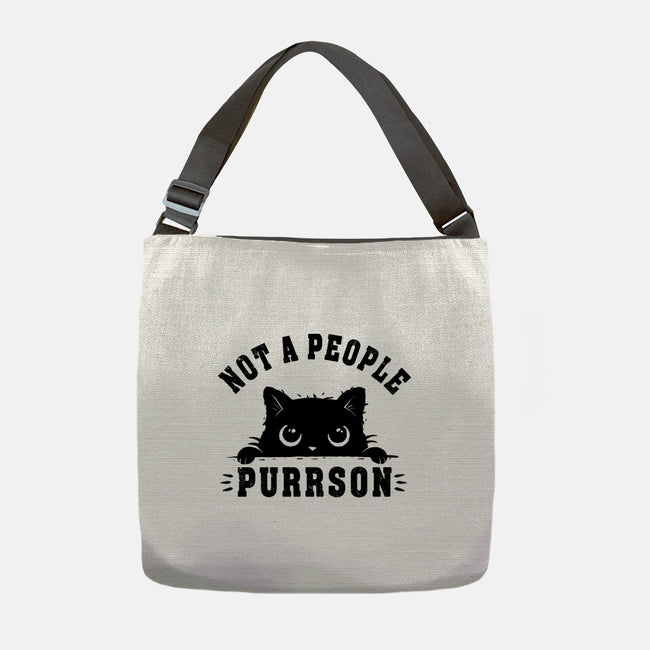 Not A People Purrson-None-Adjustable Tote-Bag-erion_designs