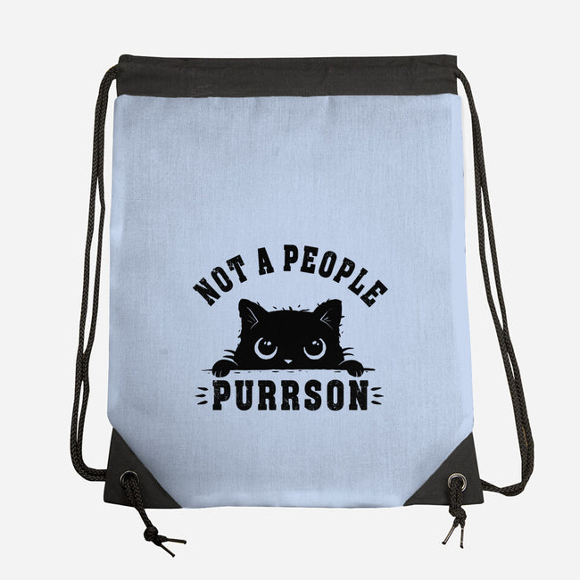 Not A People Purrson-None-Drawstring-Bag-erion_designs