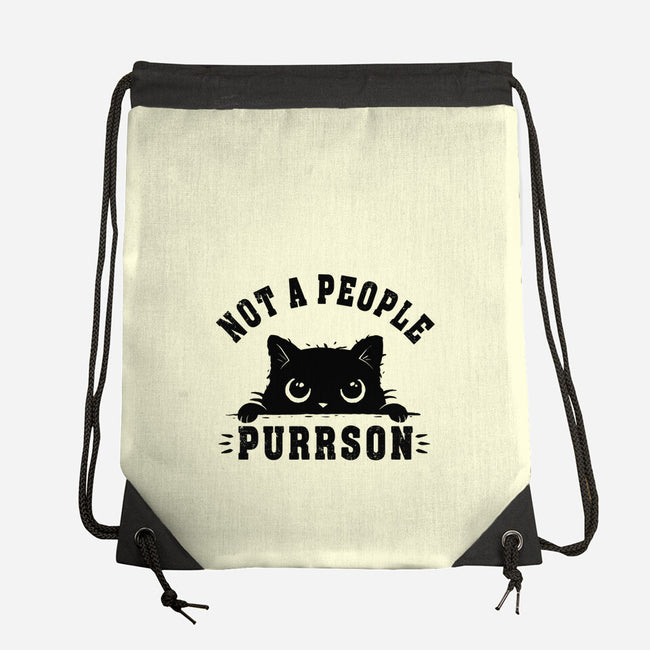 Not A People Purrson-None-Drawstring-Bag-erion_designs