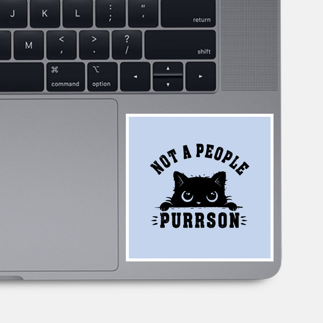 Not A People Purrson-None-Glossy-Sticker-erion_designs