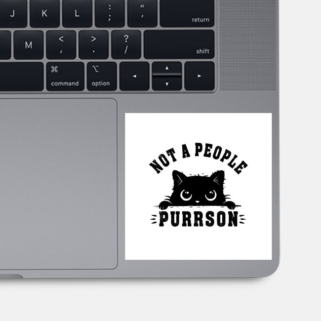 Not A People Purrson-None-Glossy-Sticker-erion_designs