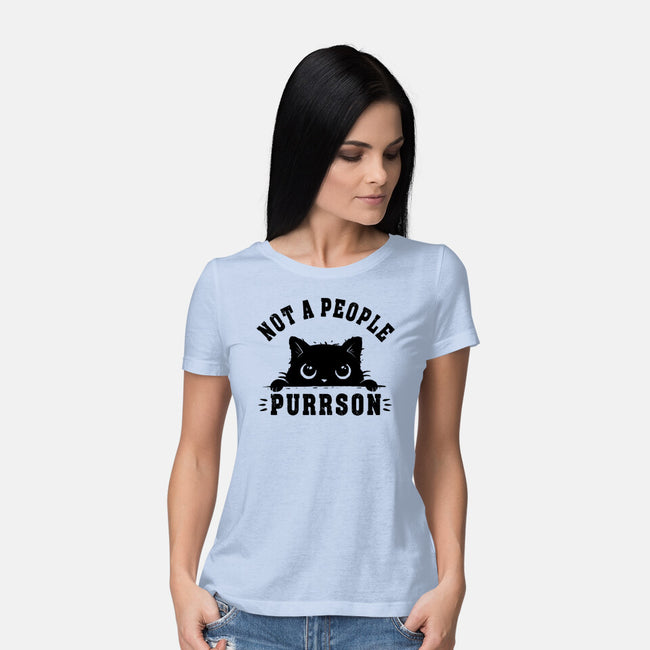 Not A People Purrson-Womens-Basic-Tee-erion_designs