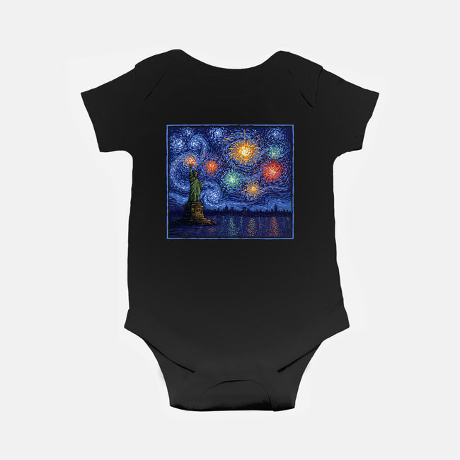 Starry Spangled Night-Baby-Basic-Onesie-kg07