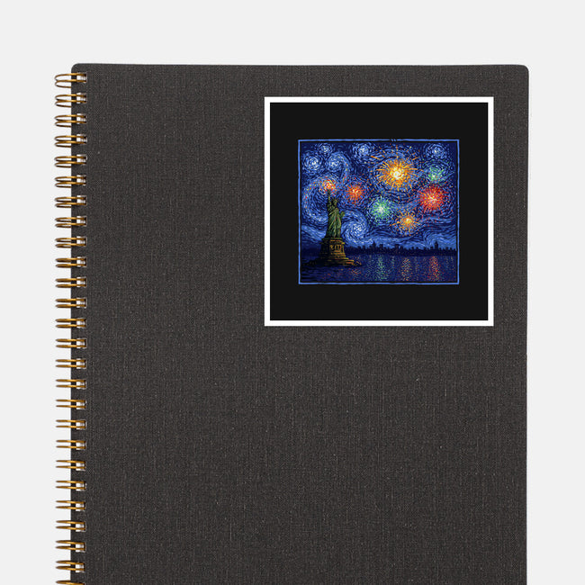 Starry Spangled Night-None-Glossy-Sticker-kg07