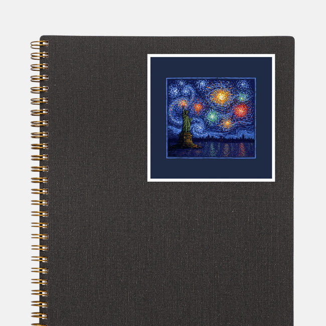 Starry Spangled Night-None-Glossy-Sticker-kg07