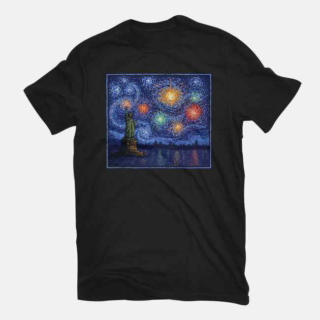 Starry Spangled Night-Mens-Heavyweight-Tee-kg07