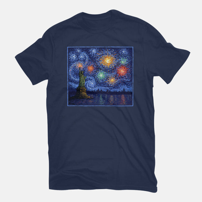 Starry Spangled Night-Mens-Heavyweight-Tee-kg07