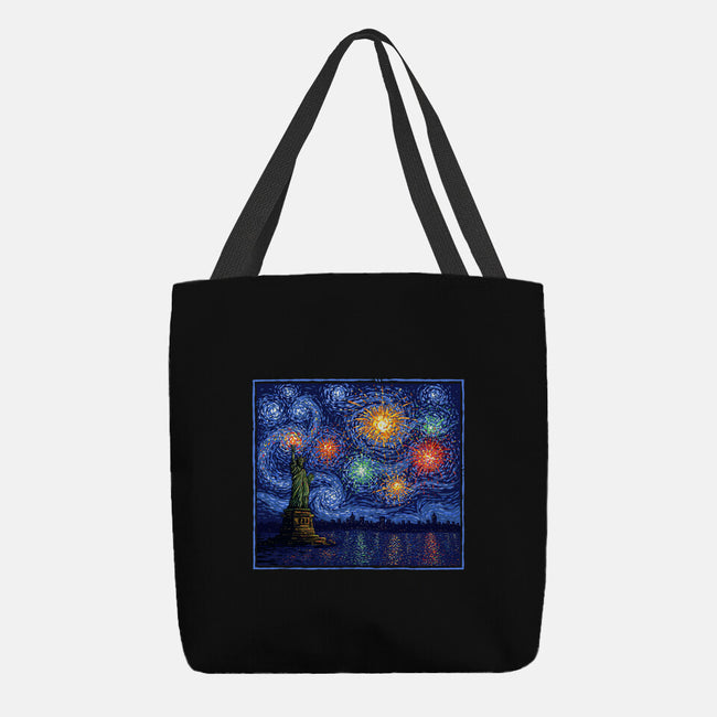 Starry Spangled Night-None-Basic Tote-Bag-kg07