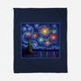 Starry Spangled Night-None-Fleece-Blanket-kg07