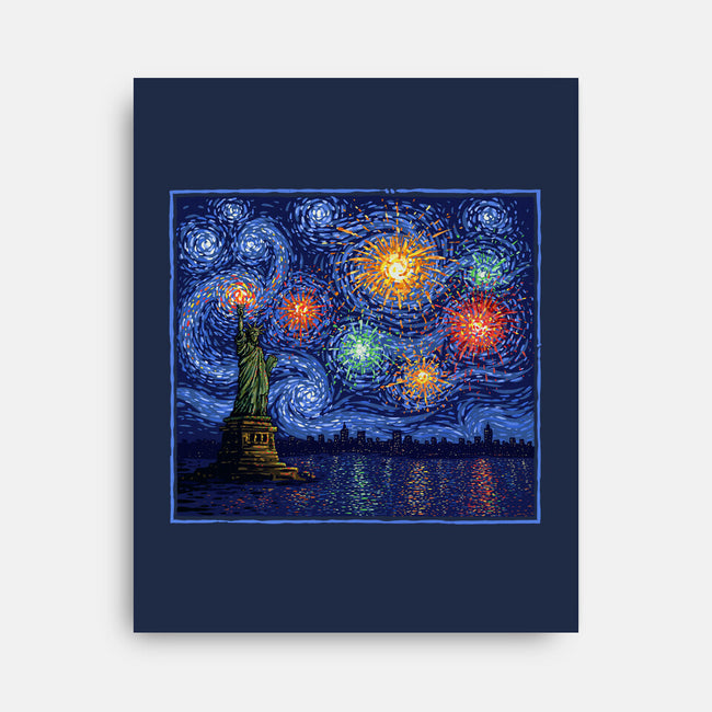 Starry Spangled Night-None-Stretched-Canvas-kg07