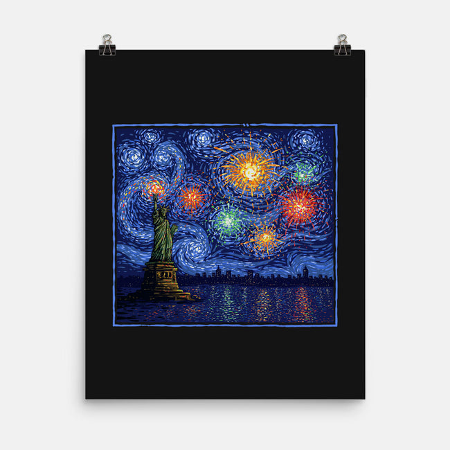 Starry Spangled Night-None-Matte-Poster-kg07