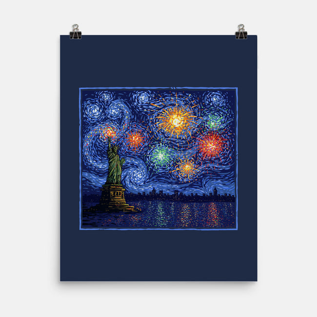 Starry Spangled Night-None-Matte-Poster-kg07