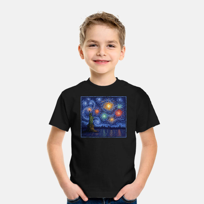 Starry Spangled Night-Youth-Basic-Tee-kg07