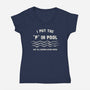 I Put The P In Pool-Womens-V-Neck-Tee-kg07