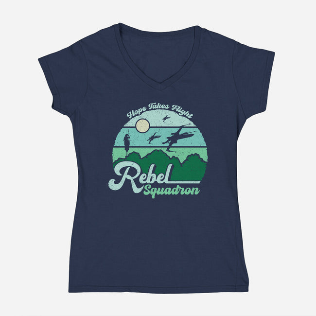 Rebel Squadron-Womens-V-Neck-Tee-NMdesign
