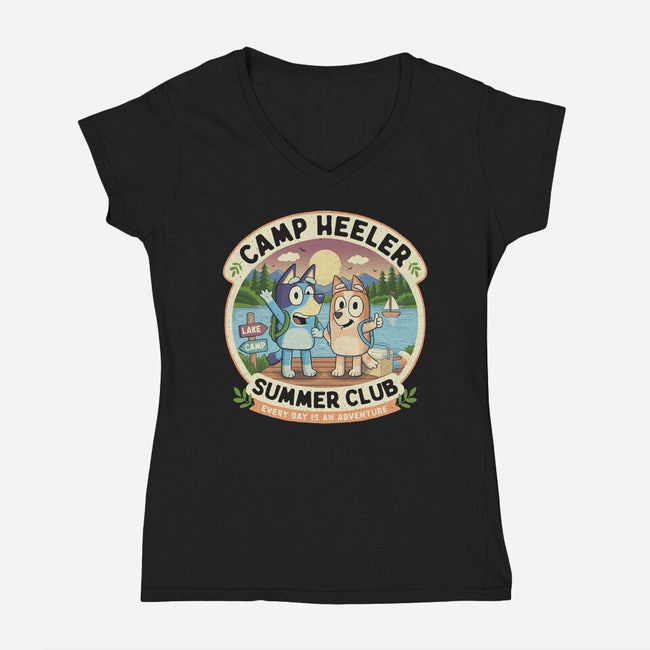 Camp Heeler-Womens-V-Neck-Tee-NMdesign