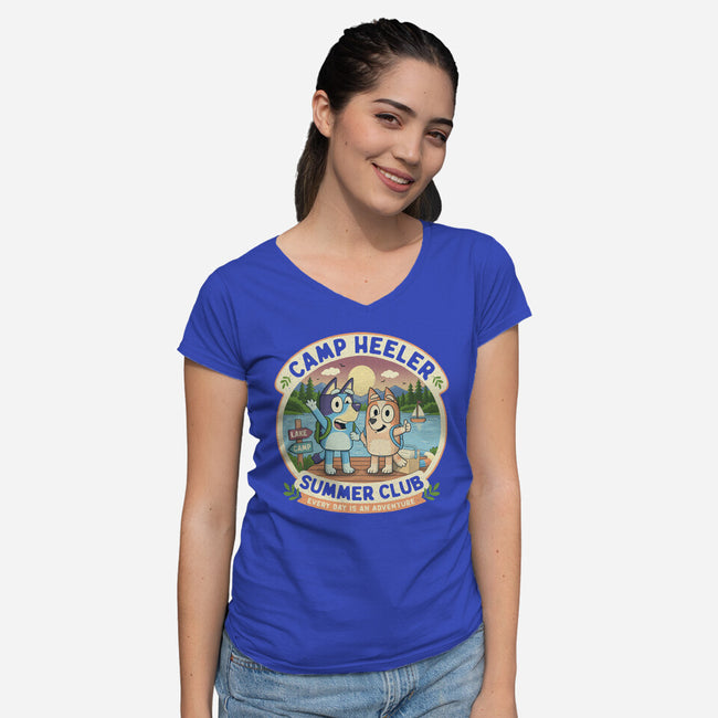Camp Heeler-Womens-V-Neck-Tee-NMdesign