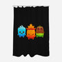 Starter Sprites-None-Polyester-Shower Curtain-Alundrart
