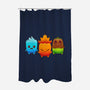 Starter Sprites-None-Polyester-Shower Curtain-Alundrart