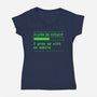 No Mobile-Womens-V-Neck-Tee-rocketman_art