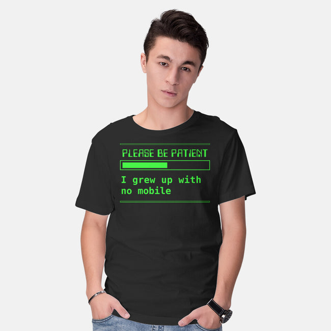 No Mobile-Mens-Basic-Tee-rocketman_art