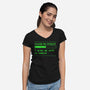 No Mobile-Womens-V-Neck-Tee-rocketman_art