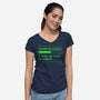 No Mobile-Womens-V-Neck-Tee-rocketman_art