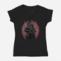 Justice In Black And White-Womens-V-Neck-Tee-glitchygorilla