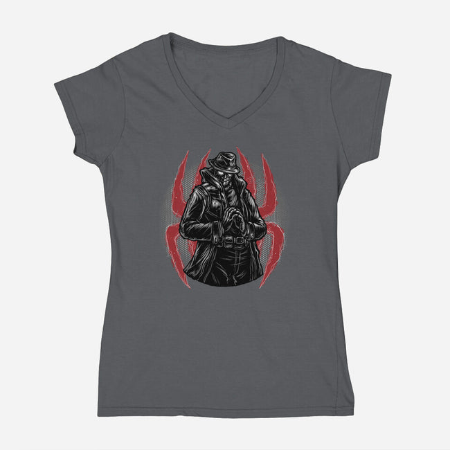 Justice In Black And White-Womens-V-Neck-Tee-glitchygorilla