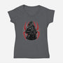 Justice In Black And White-Womens-V-Neck-Tee-glitchygorilla