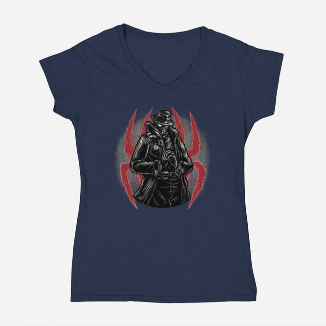 Justice In Black And White-Womens-V-Neck-Tee-glitchygorilla