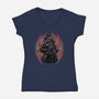 Justice In Black And White-Womens-V-Neck-Tee-glitchygorilla