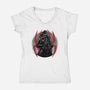 Justice In Black And White-Womens-V-Neck-Tee-glitchygorilla