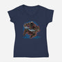 Chaos Up Above-Womens-V-Neck-Tee-glitchygorilla