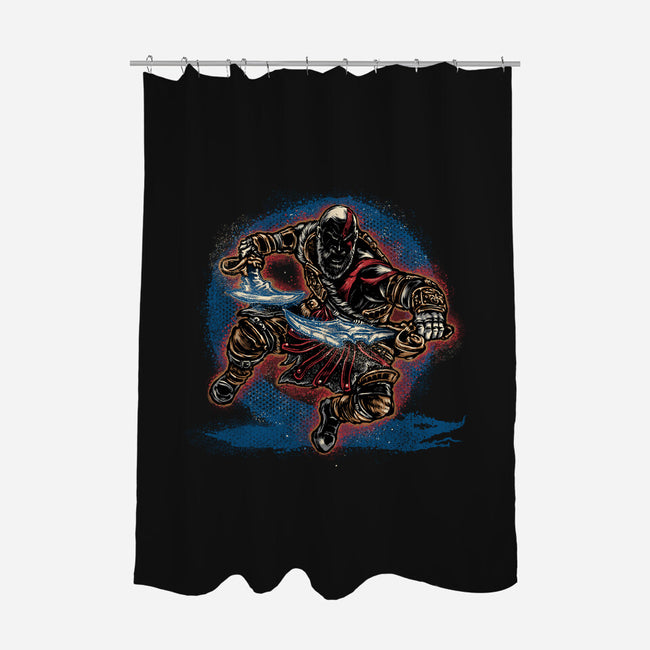 Chaos Up Above-None-Polyester-Shower Curtain-glitchygorilla