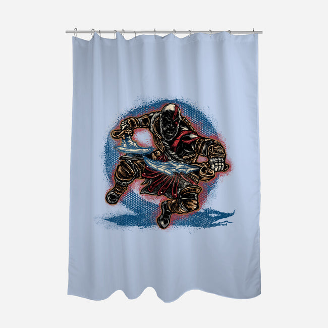 Chaos Up Above-None-Polyester-Shower Curtain-glitchygorilla