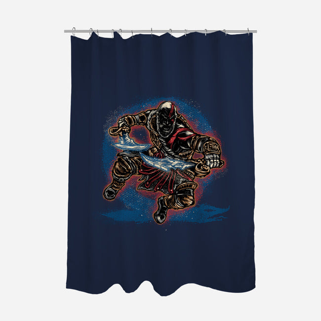 Chaos Up Above-None-Polyester-Shower Curtain-glitchygorilla