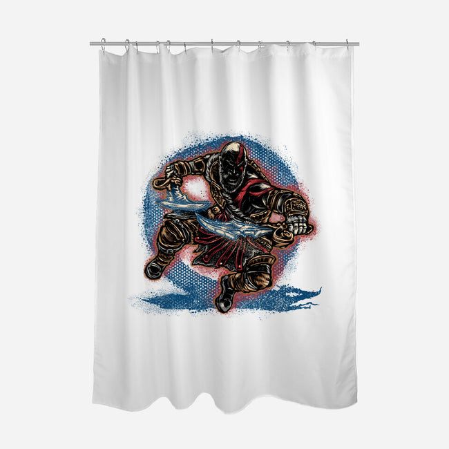 Chaos Up Above-None-Polyester-Shower Curtain-glitchygorilla