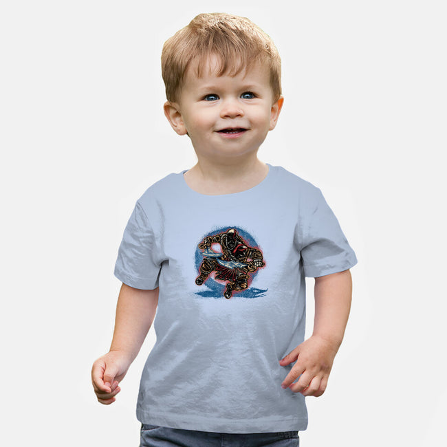 Chaos Up Above-Baby-Basic-Tee-glitchygorilla