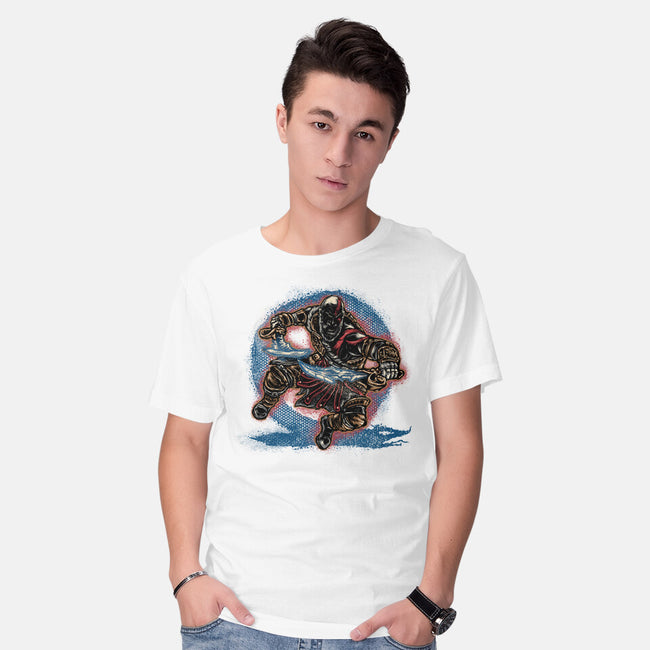 Chaos Up Above-Mens-Basic-Tee-glitchygorilla