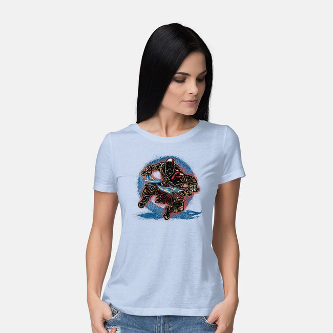 Chaos Up Above-Womens-Basic-Tee-glitchygorilla