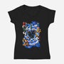 Through The Rabbit Hole-Womens-V-Neck-Tee-Arinesart