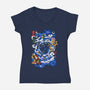 Through The Rabbit Hole-Womens-V-Neck-Tee-Arinesart