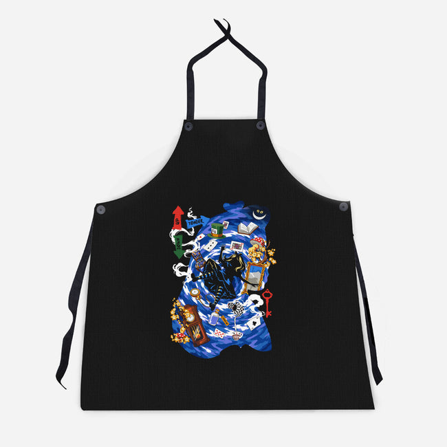 Through The Rabbit Hole-Unisex-Kitchen-Apron-Arinesart